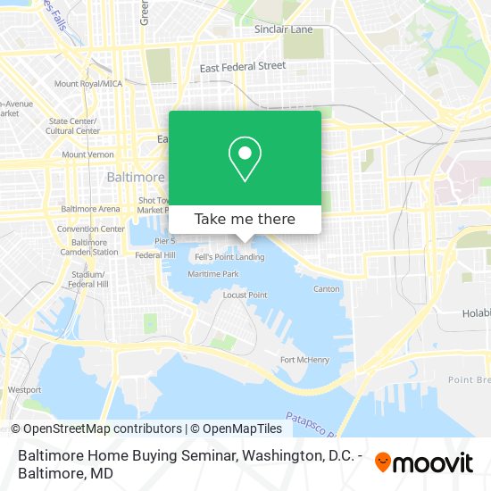 Baltimore Home Buying Seminar map