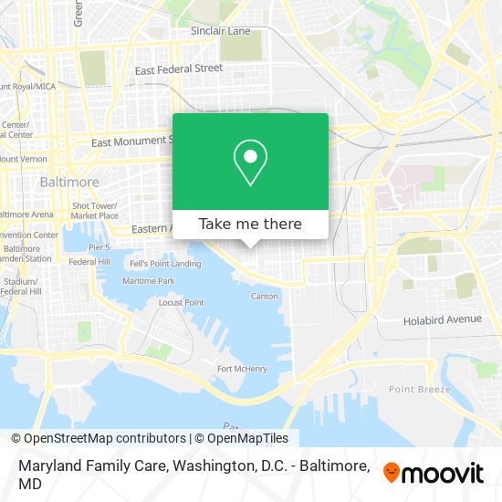 Mapa de Maryland Family Care