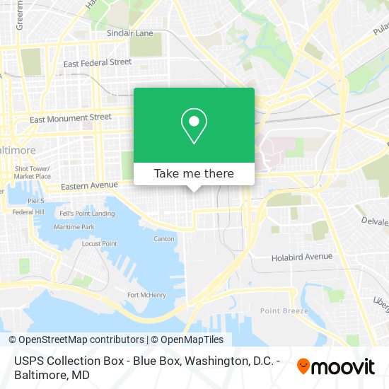 USPS Collection Box - Blue Box map