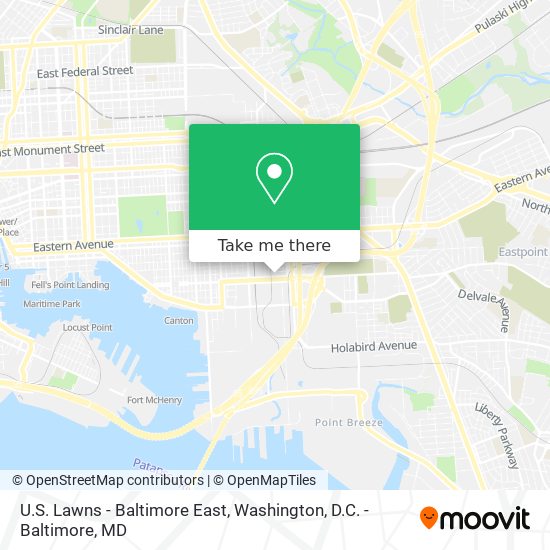 Mapa de U.S. Lawns - Baltimore East