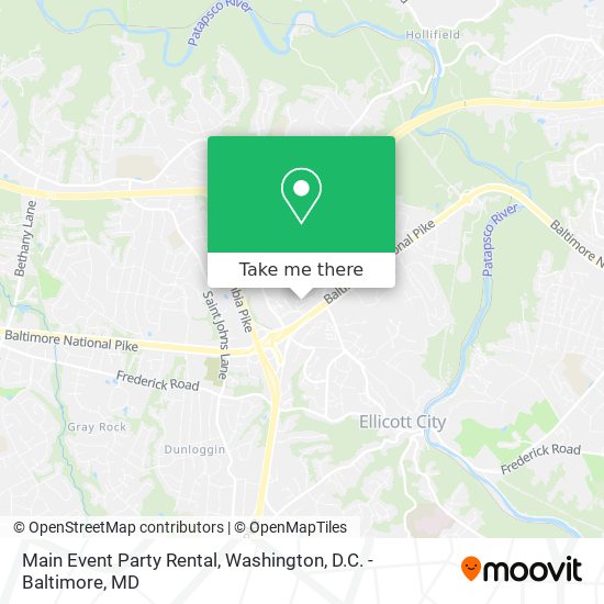 Main Event Party Rental map