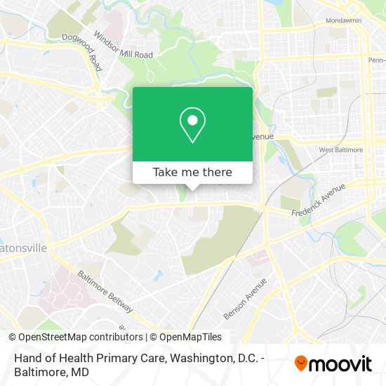 Hand of Health Primary Care map