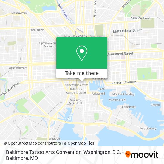 Mapa de Baltimore Tattoo Arts Convention