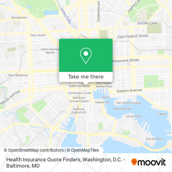 Health Insurance Quote Finders map