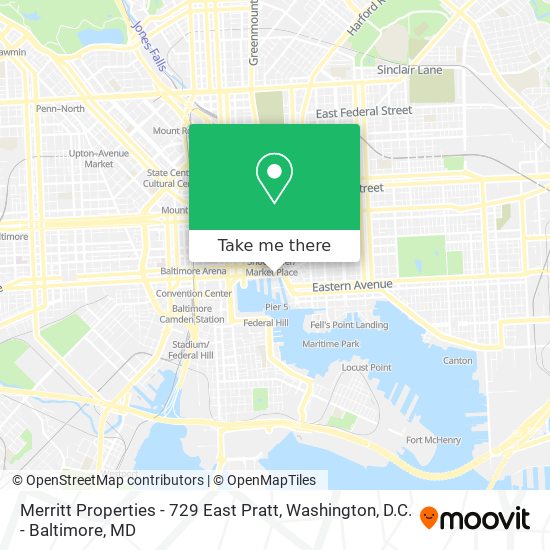 Mapa de Merritt Properties - 729 East Pratt