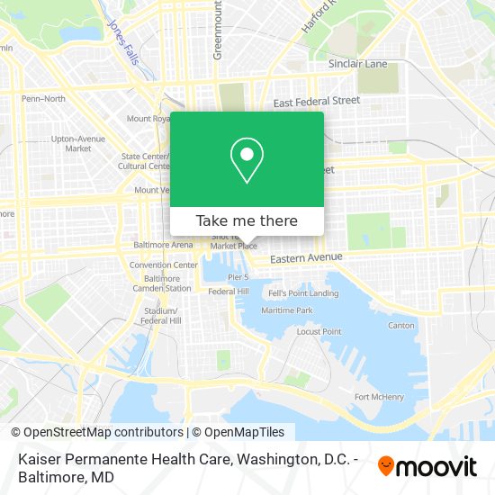 Mapa de Kaiser Permanente Health Care