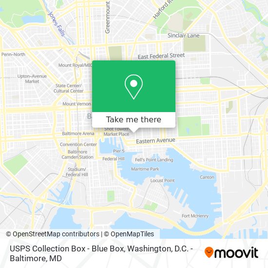 USPS Collection Box - Blue Box map