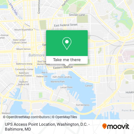 UPS Access Point Location map