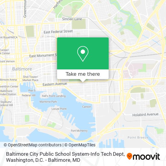 Baltimore City Public School System-Info Tech Dept map