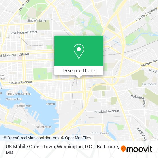 Mapa de US Mobile Greek Town