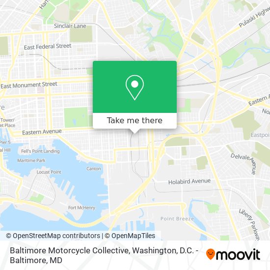 Mapa de Baltimore Motorcycle Collective