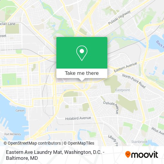 Eastern Ave Laundry Mat map