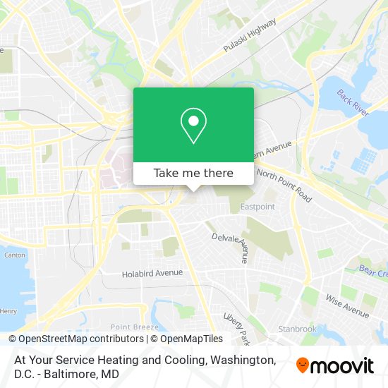 At Your Service Heating and Cooling map