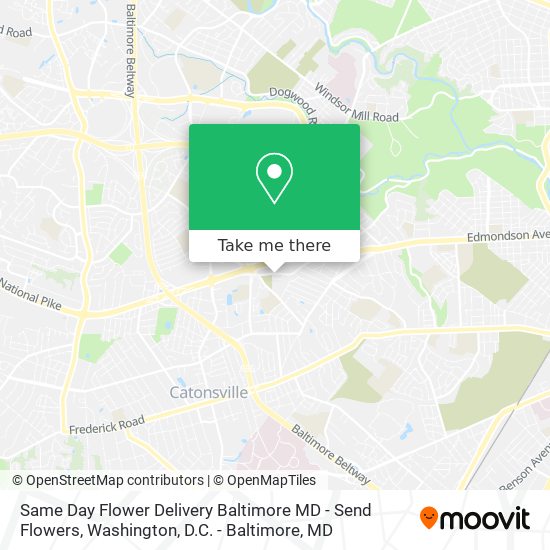 Same Day Flower Delivery Baltimore MD - Send Flowers map