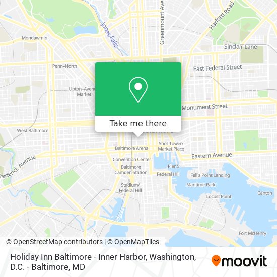 Mapa de Holiday Inn Baltimore - Inner Harbor