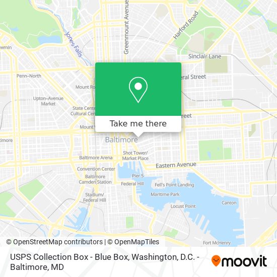 USPS Collection Box - Blue Box map