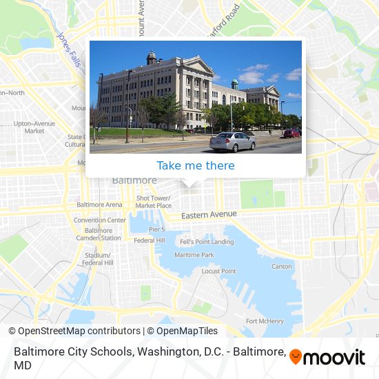 Baltimore City Schools map