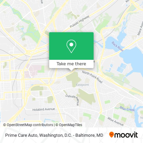 Prime Care Auto map