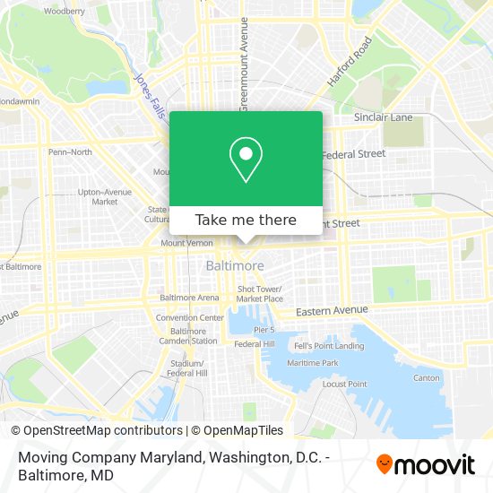 Mapa de Moving Company Maryland