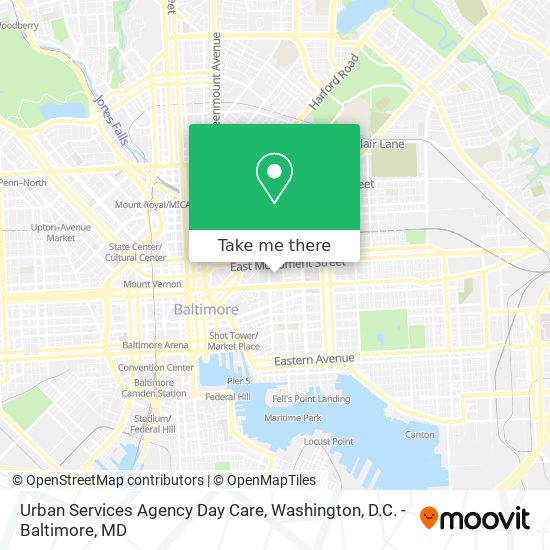 Urban Services Agency Day Care map