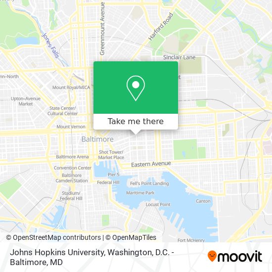 Mapa de Johns Hopkins University