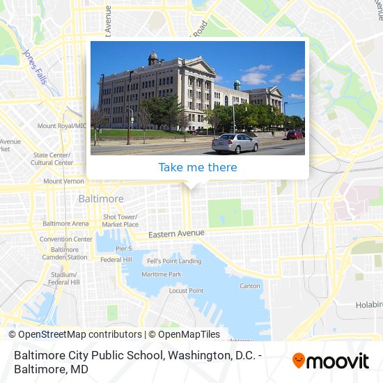 Mapa de Baltimore City Public School