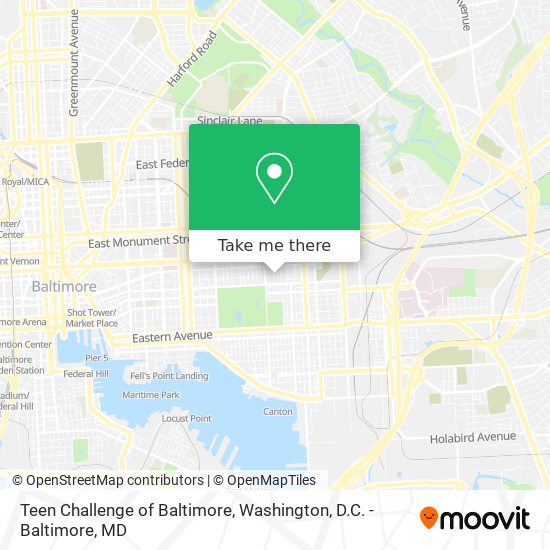 Teen Challenge of Baltimore map