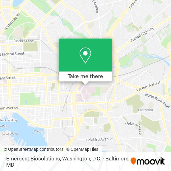 Emergent Biosolutions map