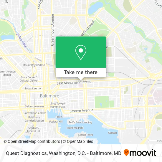 Quest Diagnostics map