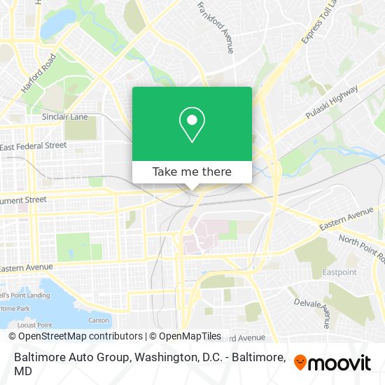 Mapa de Baltimore Auto Group