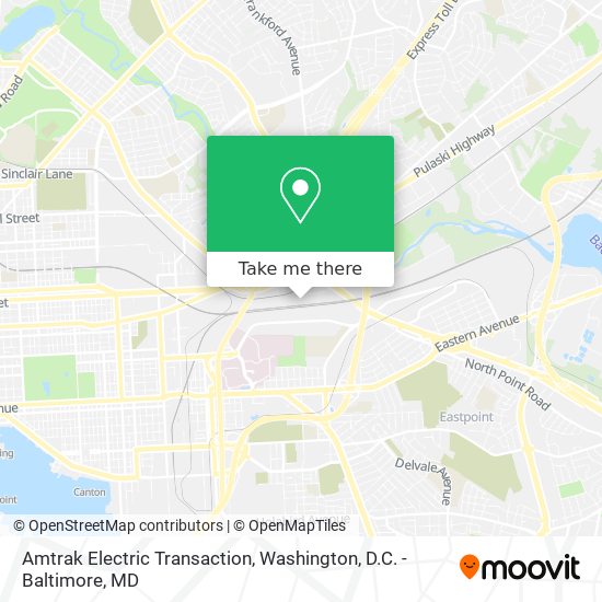 Mapa de Amtrak Electric Transaction