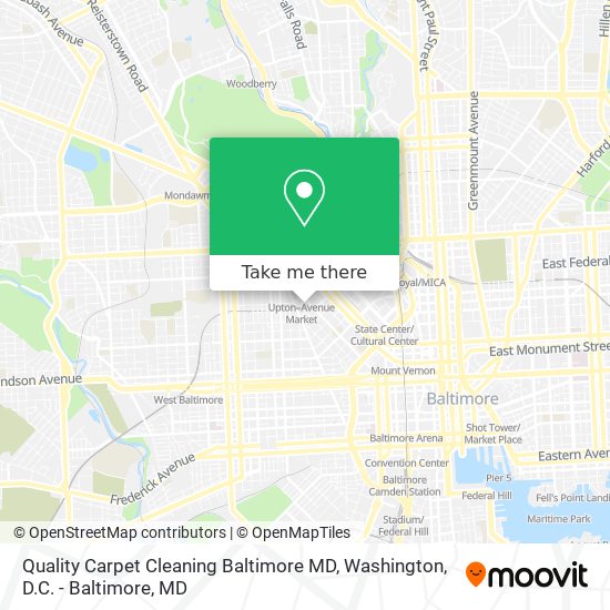 Quality Carpet Cleaning Baltimore MD map