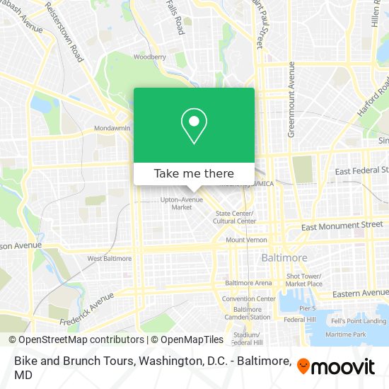 Bike and Brunch Tours map