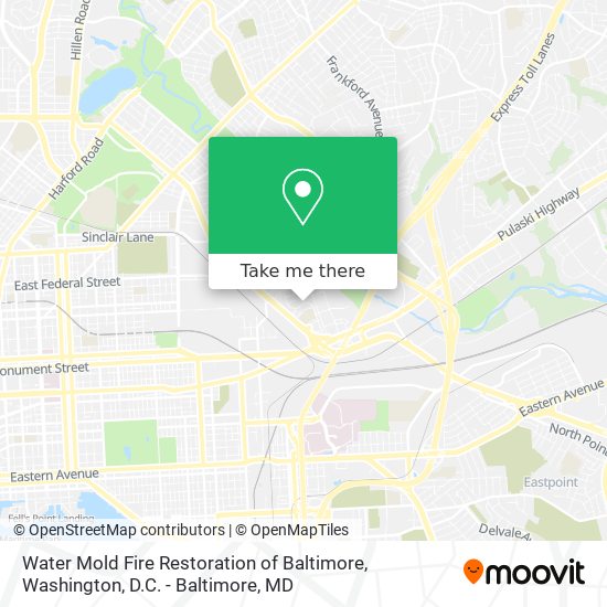 Mapa de Water Mold Fire Restoration of Baltimore