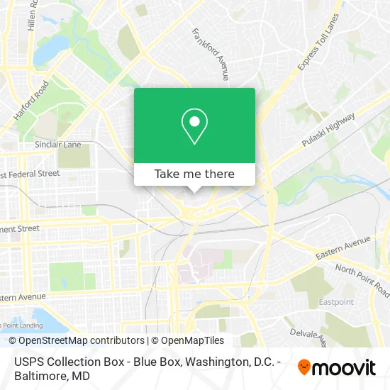 USPS Collection Box - Blue Box map