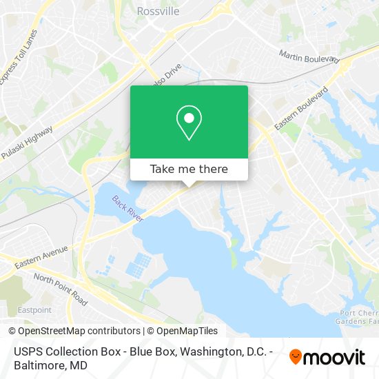 USPS Collection Box - Blue Box map