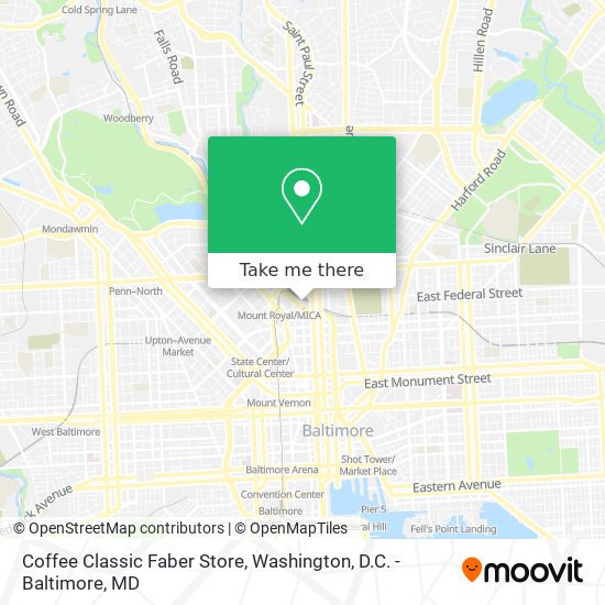 Mapa de Coffee Classic Faber Store