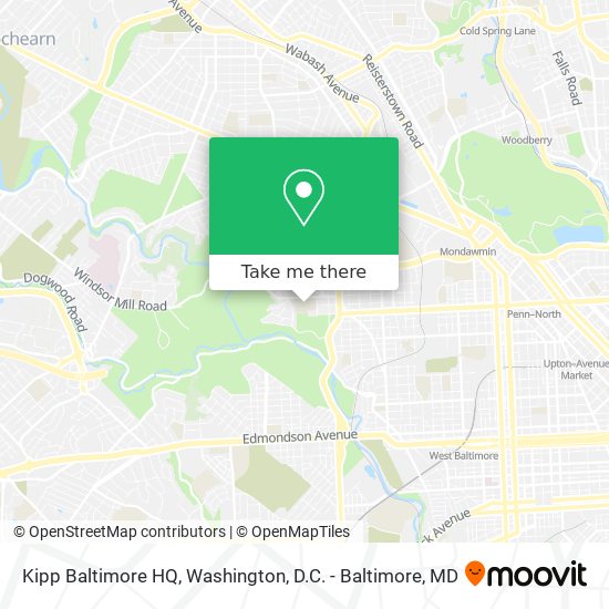Kipp Baltimore HQ map