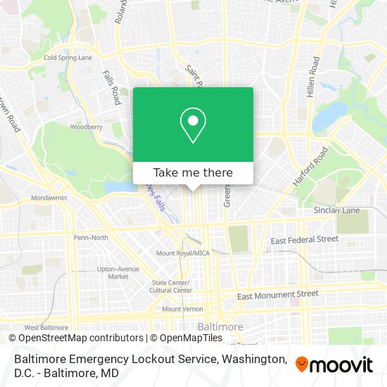 Baltimore Emergency Lockout Service map