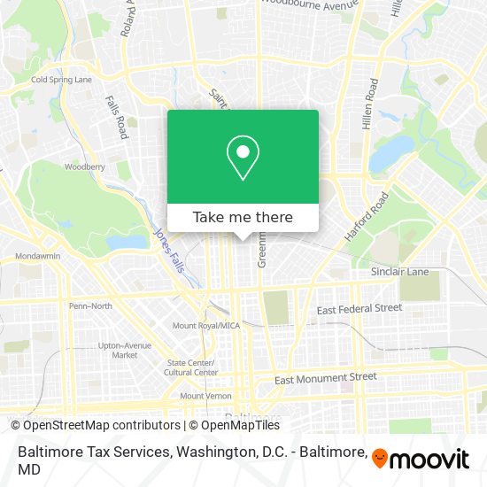 Baltimore Tax Services map
