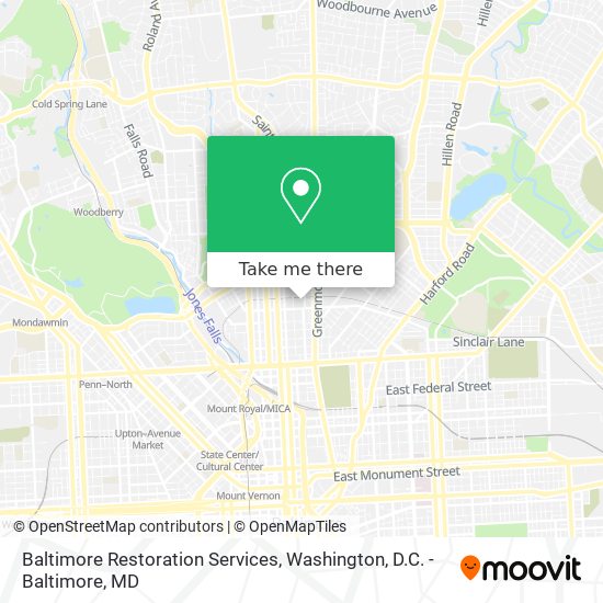 Baltimore Restoration Services map