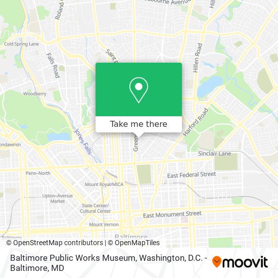 Baltimore Public Works Museum map