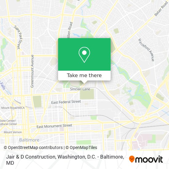Jair & D Construction map