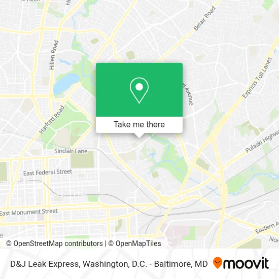 D&J Leak Express map