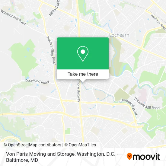 Von Paris Moving and Storage map