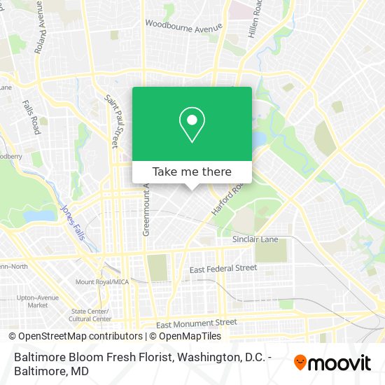 Baltimore Bloom Fresh Florist map