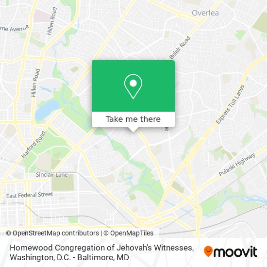 Homewood Congregation of Jehovah's Witnesses map