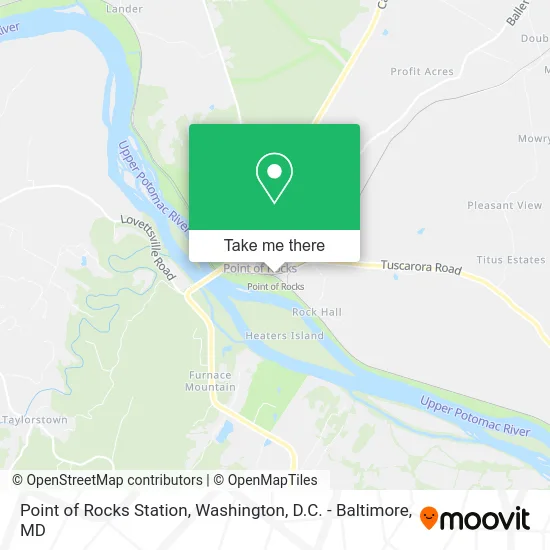 Point of Rocks Station map