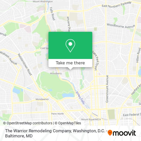 The Warrior Remodeling Company map