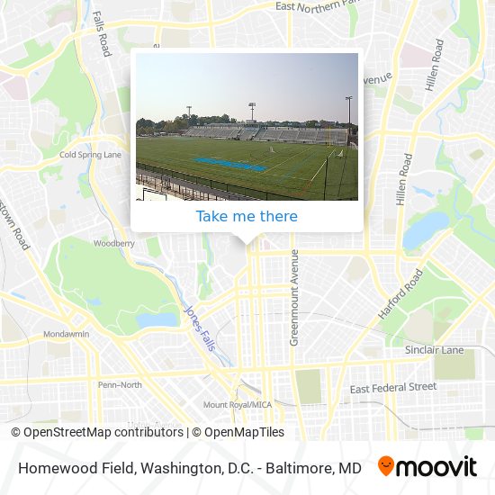 Mapa de Homewood Field